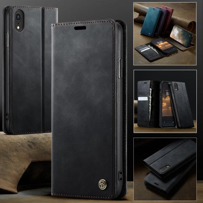 Caseme - CASEME 033 iPhone XR Fodral RFID Blocker Läder Svart