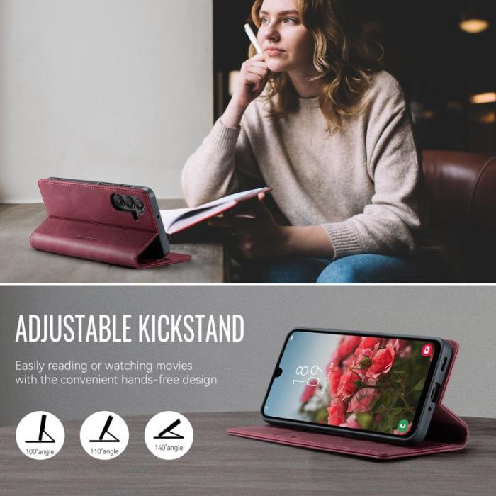 Caseme - CASEME 033 Samsung Galaxy A16 5G Skal RFID Blocker Röd