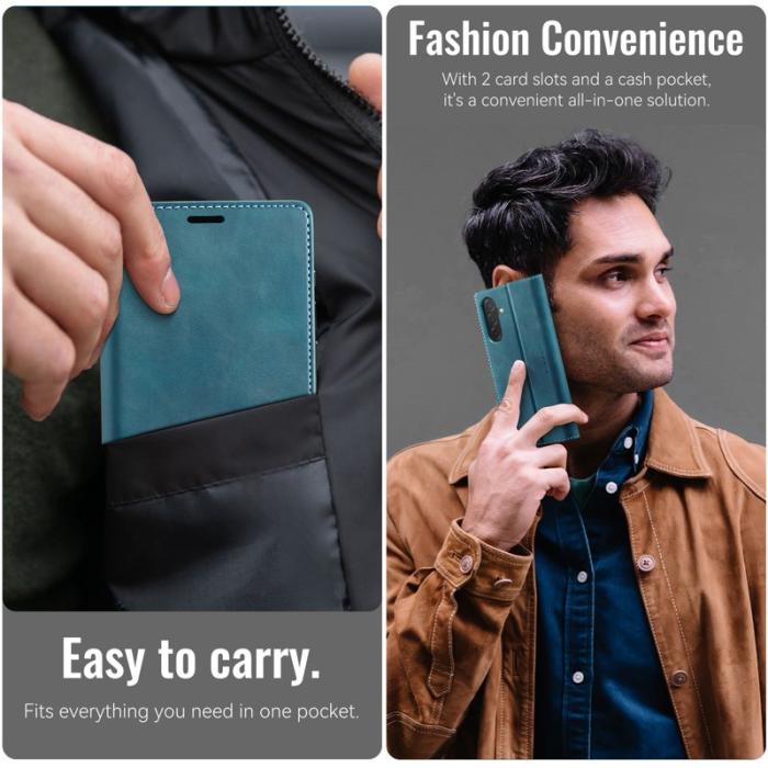 Caseme - CASEME 033 Samsung Galaxy A26 5G Skal RFID Blocker Grön