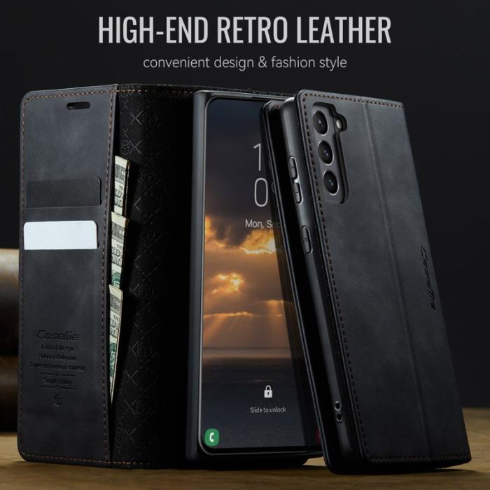 Caseme - CASEME 033 Samsung Galaxy S21 FE 5G Skal RFID Blocker Svart