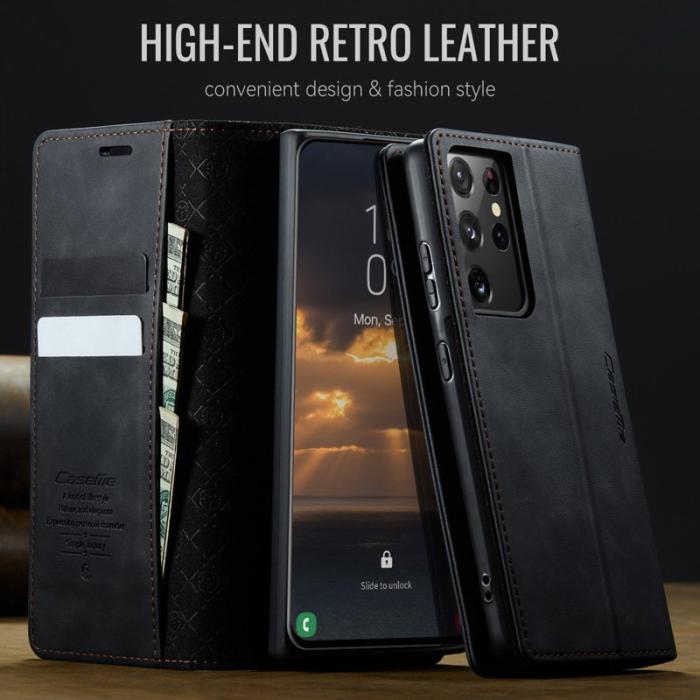 Caseme - CASEME 033 Samsung Galaxy S21 Ultra 5G Skal RFID Blocker Svart