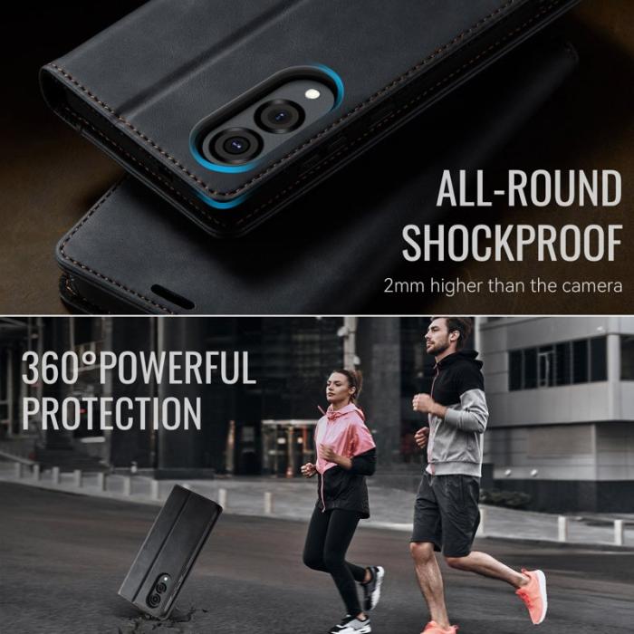 Caseme - CASEME 033 Samsung Galaxy S25 Edge Skal RFID Blocker Läder Svart