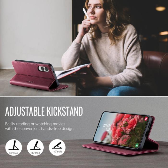 Caseme - CASEME 033 Samsung Galaxy S25 Edge Skal RFID Blocker Röd