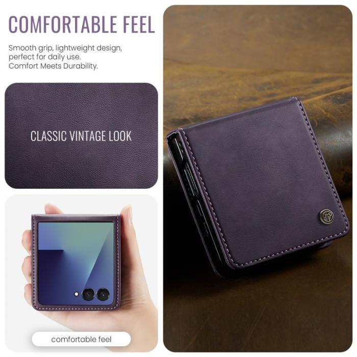 Caseme - CASEME 033 Samsung Galaxy Z Flip7 5G Skal Lila med RFID-blockering