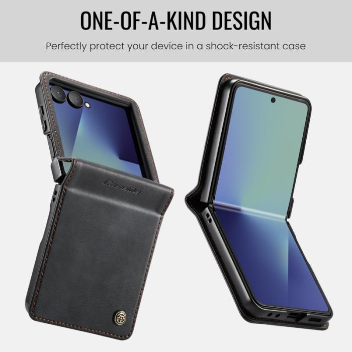 Caseme - CASEME 033 Samsung Galaxy Z Flip7 5G Skal RFID Blocker Svart