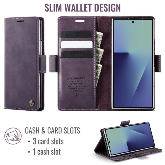 Caseme - CASEME 033 Samsung Galaxy Z Fold7 5G Skal Läder Lila