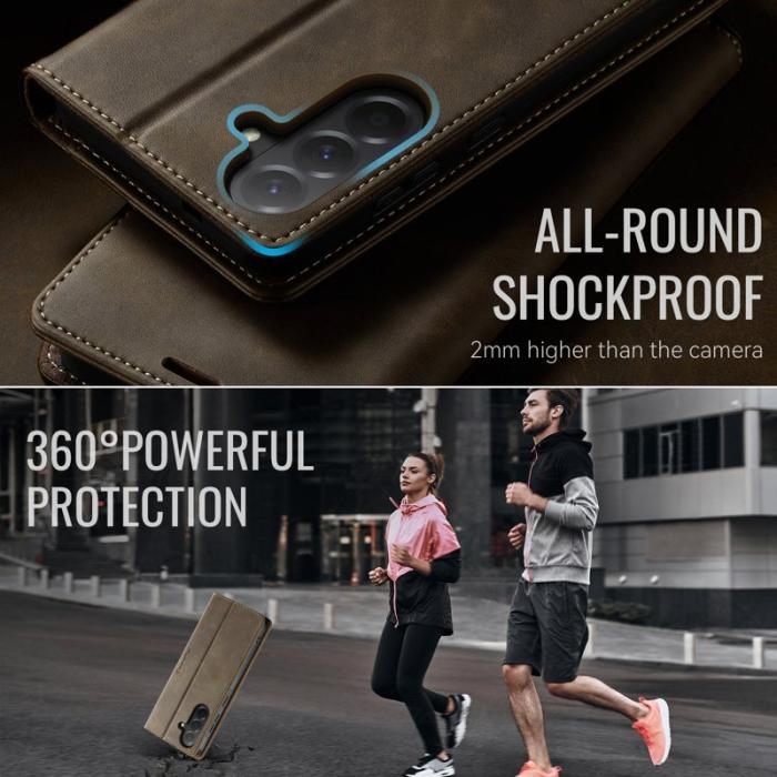 Caseme - CASEME 033 Series Fodral för Samsung Galaxy A36 5G - Kaffe