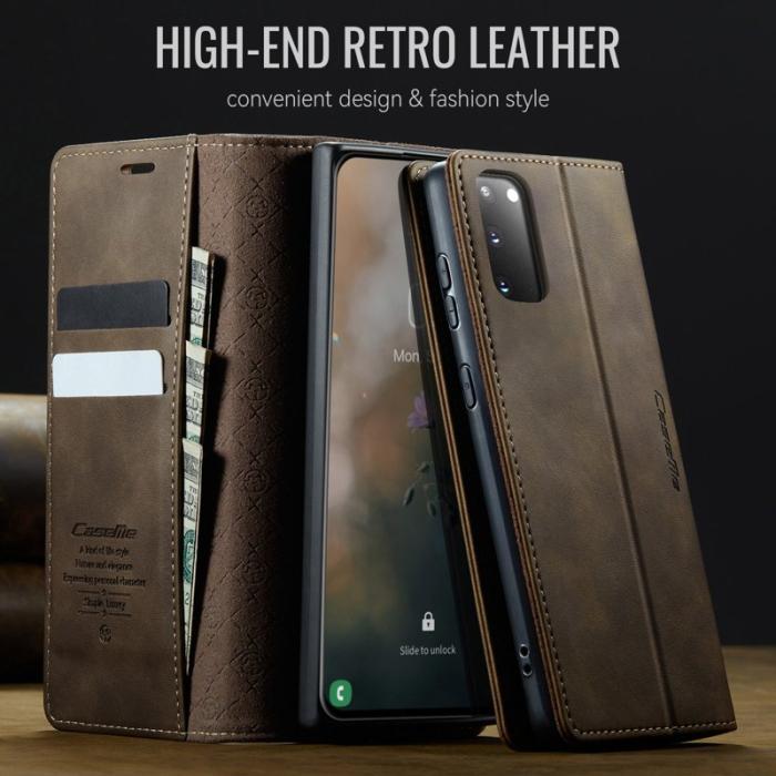 Caseme - CASEME 033 Series Fodral för Samsung Galaxy S20 5G - Kaffe