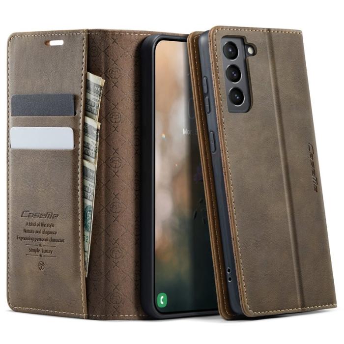 Caseme - CASEME 033 Series Fodral för Samsung Galaxy S21 5G - Kaffe