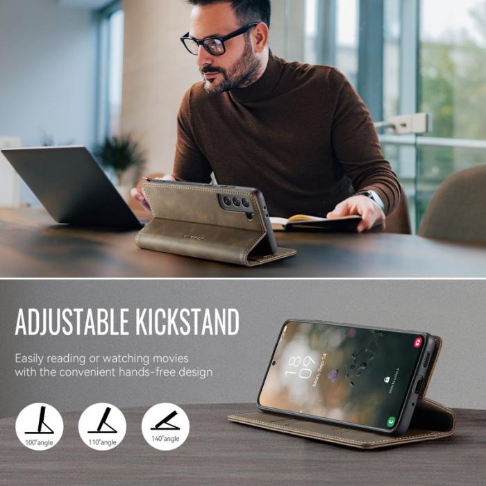 Caseme - CASEME 033 Series Fodral för Samsung Galaxy S21 5G - Kaffe