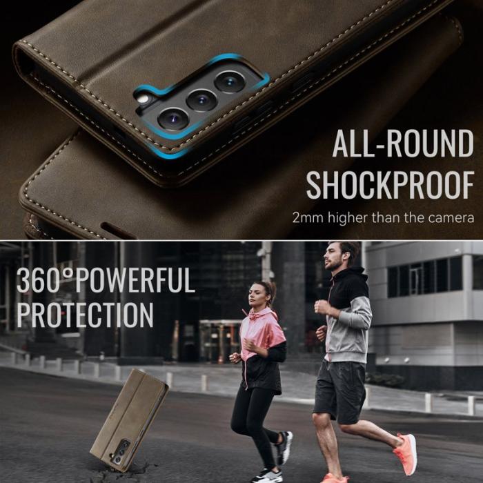 Caseme - CASEME 033 Series Fodral för Samsung Galaxy S22+ 5G - Kaffe