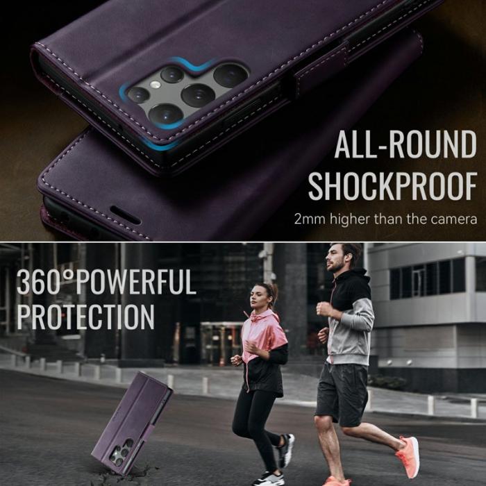 Caseme - CASEME 033 Series Samsung Galaxy S23 Ultra Skal Lila