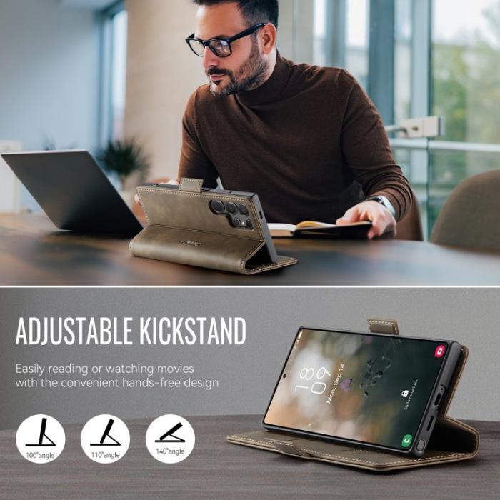 Caseme - CASEME 033 Series Samsung Galaxy S24 Ultra Skal Kaffe