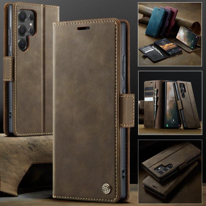 Caseme - CASEME 033 Series Samsung Galaxy S24 Ultra Skal Kaffe