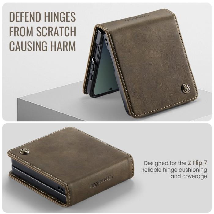 Caseme - CASEME 033 Series Samsung Galaxy Z Flip7 5G Fodral Kaffe