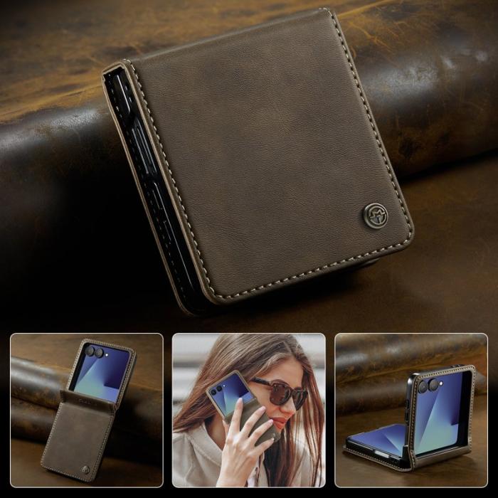 Caseme - CASEME 033 Series Samsung Galaxy Z Flip7 5G Fodral Kaffe