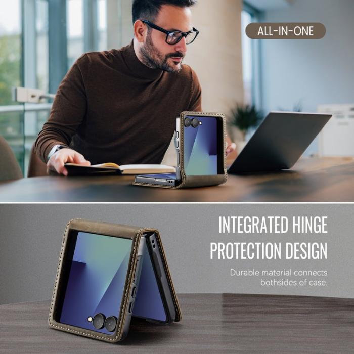 Caseme - CASEME 033 Series Samsung Galaxy Z Flip7 5G Fodral Kaffe