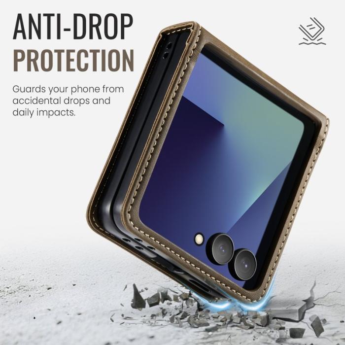 Caseme - CASEME 033 Series Samsung Galaxy Z Flip7 5G Fodral Kaffe
