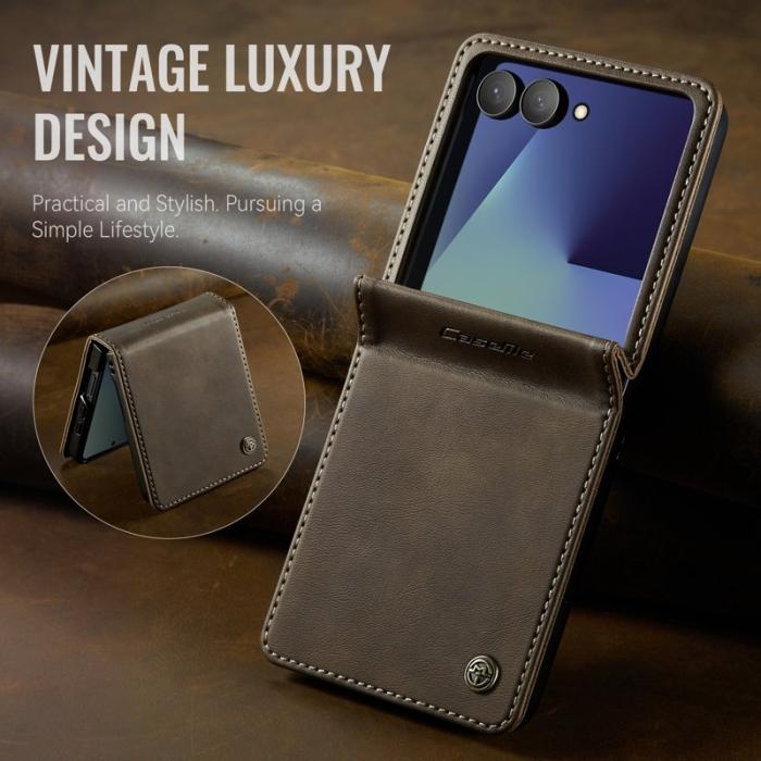 Caseme - CASEME 033 Series Samsung Galaxy Z Flip7 5G Fodral Kaffe