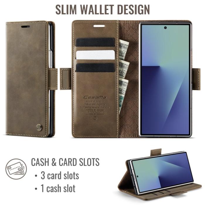 Caseme - CASEME 033 Series Samsung Galaxy Z Fold7 5G Skal Kaffe