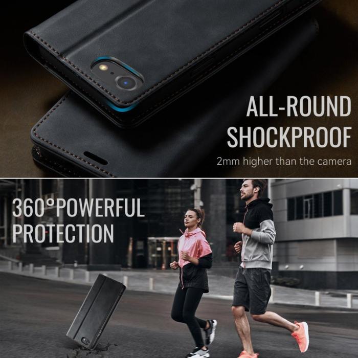 Caseme - CASEME 033 Skal för iPhone 7/8/SE 2020/2022 Läder Svart