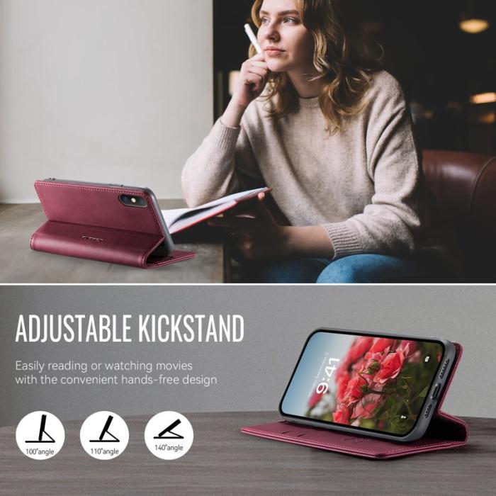 Caseme - CASEME 033 Skal för iPhone XS Max 6.5 tum RFID Röd