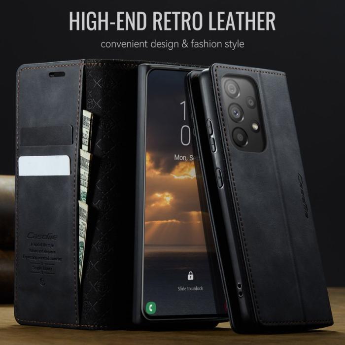 Caseme - CASEME 033 Skal för Samsung Galaxy A33 5G i svart läder