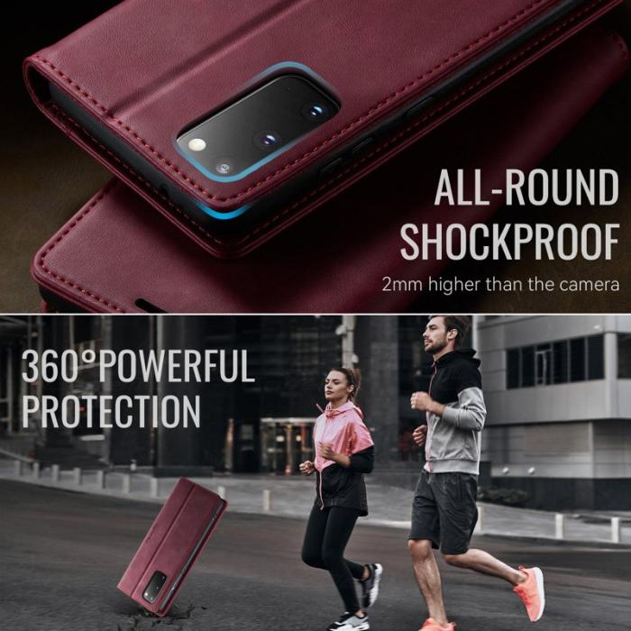 Caseme - CASEME 033 Skal för Samsung Galaxy S20 5G/4G Läder Röd