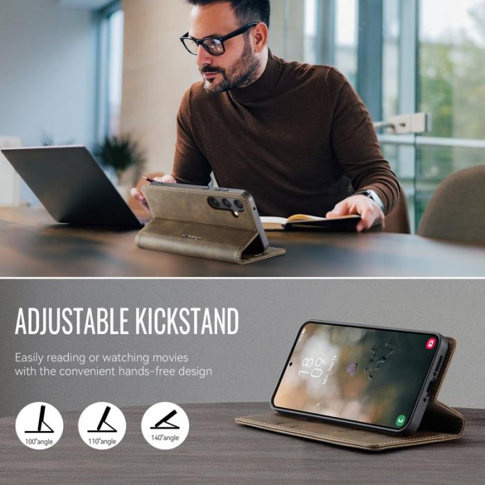 Caseme - CASEME 033 Skal till Samsung Galaxy A34 5G - Kaffe Färg