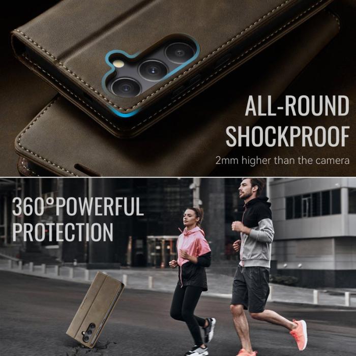 Caseme - CASEME 033 Skal till Samsung Galaxy A34 5G - Kaffe Färg