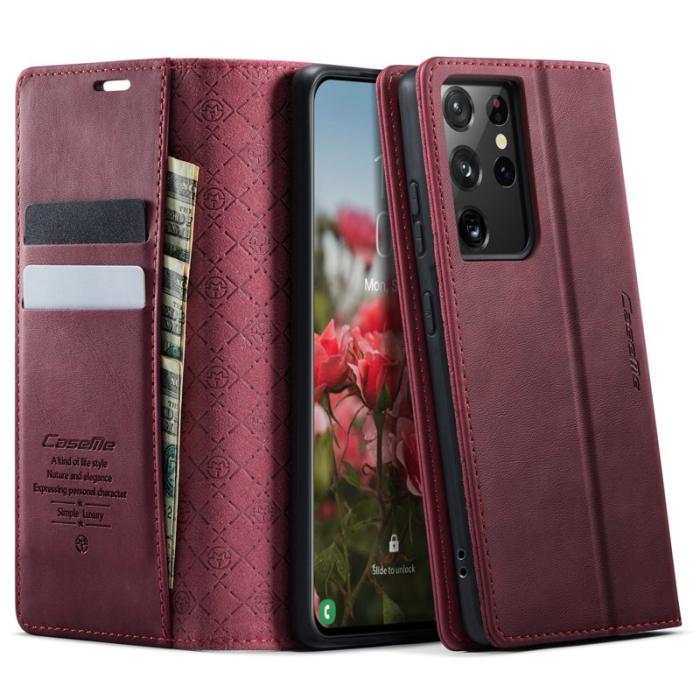 Caseme - CASEME 033 Skal till Samsung Galaxy S21 Ultra 5G - Röd