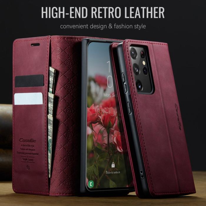 Caseme - CASEME 033 Skal till Samsung Galaxy S21 Ultra 5G - Röd