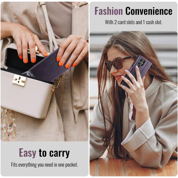 Caseme - CASEME 033 Skal till Samsung Galaxy S22 Ultra 5G Lila