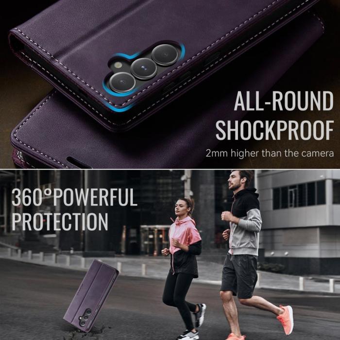 Caseme - CASEME 033 Mobilskal till Samsung Galaxy S23 FE - Lila, Läder