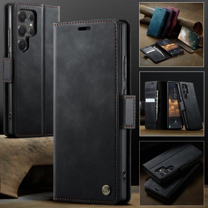 Caseme - CASEME 033 Skal till Samsung Galaxy S25 Ultra - Svart Läder