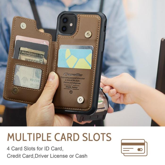 Caseme - CASEME C22 Fodral för iPhone 12 / 12 Pro i läder - Brun