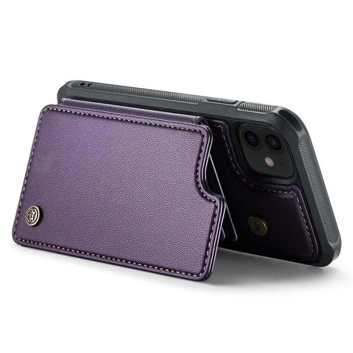 Caseme - CASEME C22 Fodral för iPhone 12/12 Pro Läder med RFID Lila