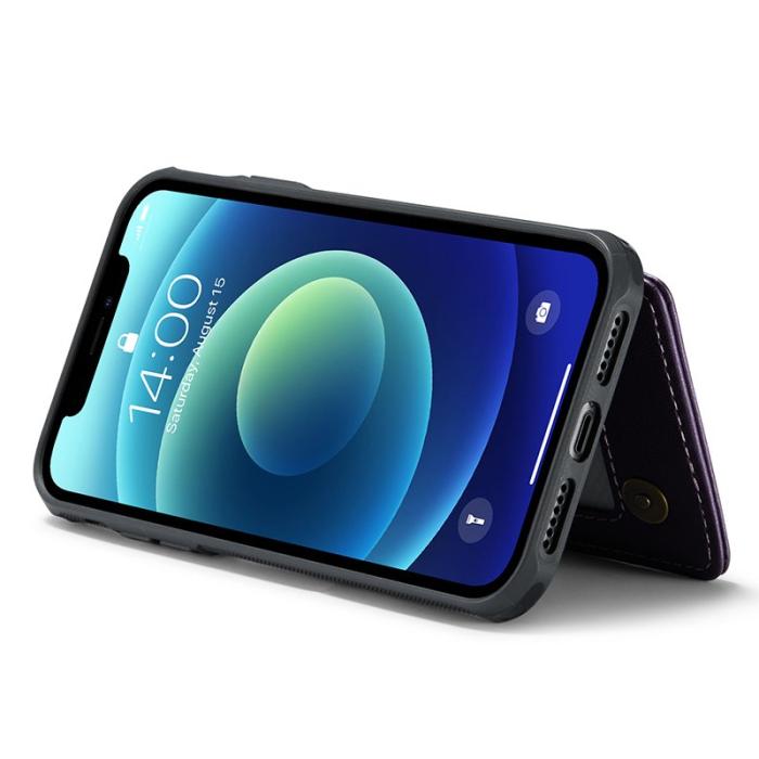 Caseme - CASEME C22 Fodral för iPhone 12/12 Pro Läder med RFID Lila