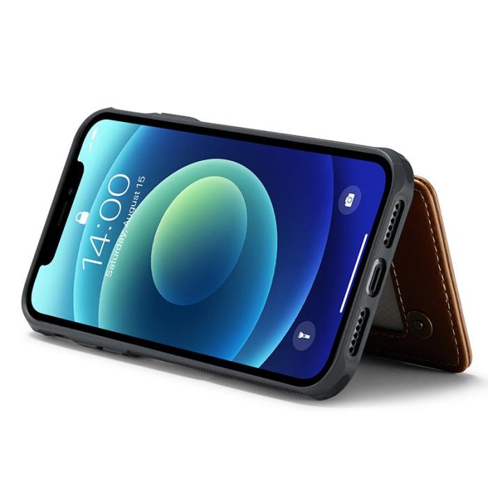 Caseme - CASEME C22 Fodral för iPhone 12/12 Pro Läder Röd med RFID