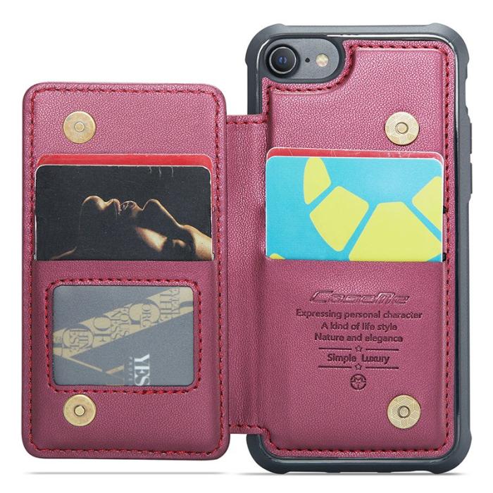 Caseme - CASEME C22 Fodral för iPhone 6/6s/7/8/SE (2020/2022) Röd