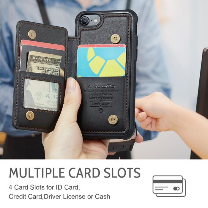 Caseme - CASEME C22 Fodral för iPhone 6/6s/7/8/SE (2020/2022) Svart