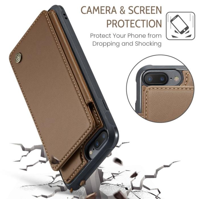 Caseme - CASEME C22 Fodral för iPhone 6 Plus/7 Plus/8 Plus - Brun