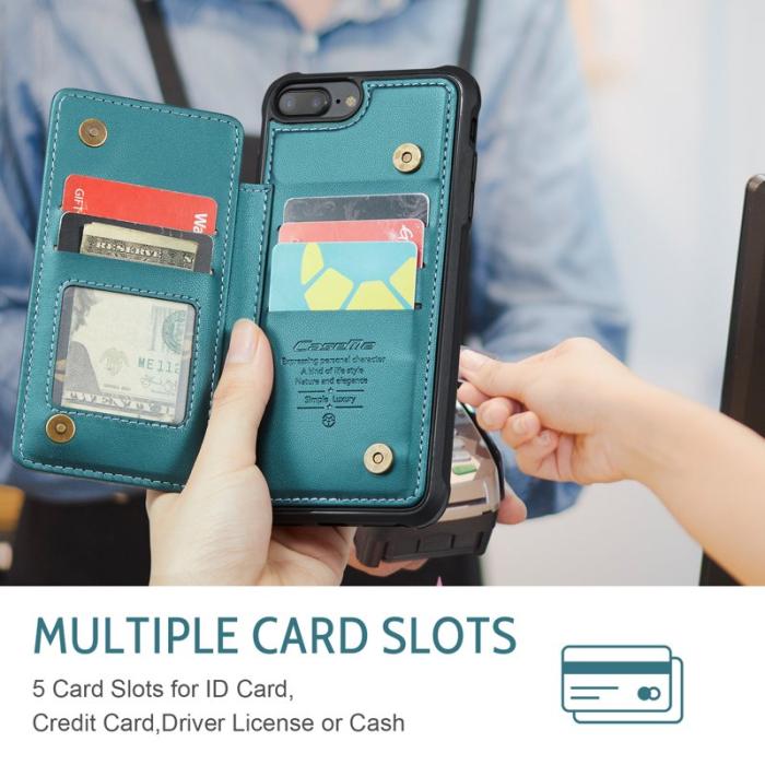 Caseme - CASEME C22 Fodral för iPhone 6 Plus/7 Plus/8 Plus Grön