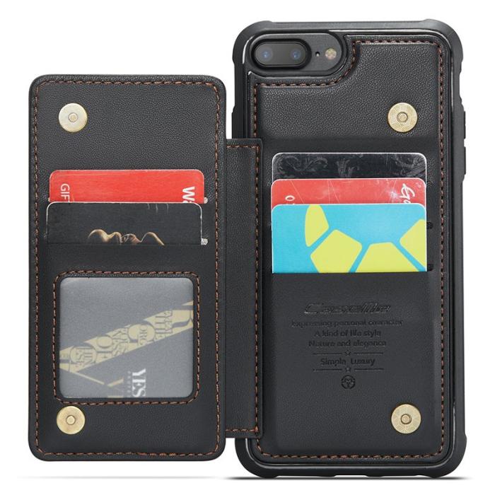 Caseme - CASEME C22 Fodral för iPhone 6 Plus/7 Plus/8 Plus - Svart