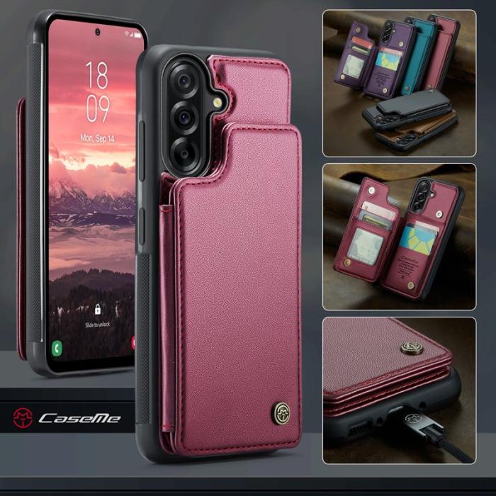 Caseme - CASEME C22 Fodral för Samsung Galaxy A17 5G/4G Röd med RFID