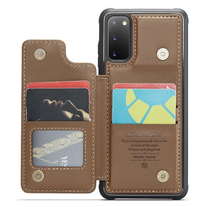 Caseme - CASEME C22 Fodral för Samsung Galaxy S20 4G/5G - Brun