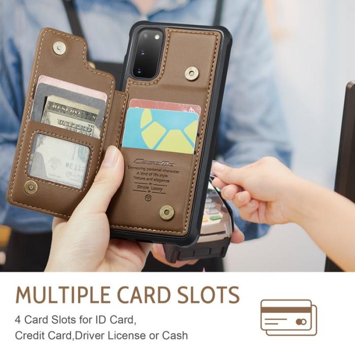 Caseme - CASEME C22 Fodral för Samsung Galaxy S20 4G/5G - Brun