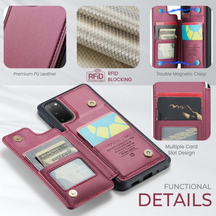 Caseme - CASEME C22 Fodral för Samsung Galaxy S20 4G/5G Röd