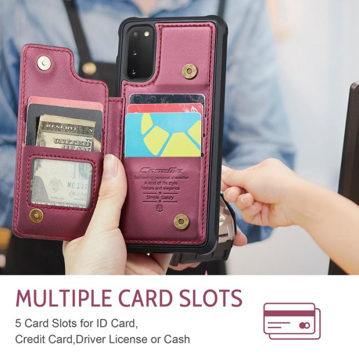 Caseme - CASEME C22 Fodral för Samsung Galaxy S20 FE 5G - Röd