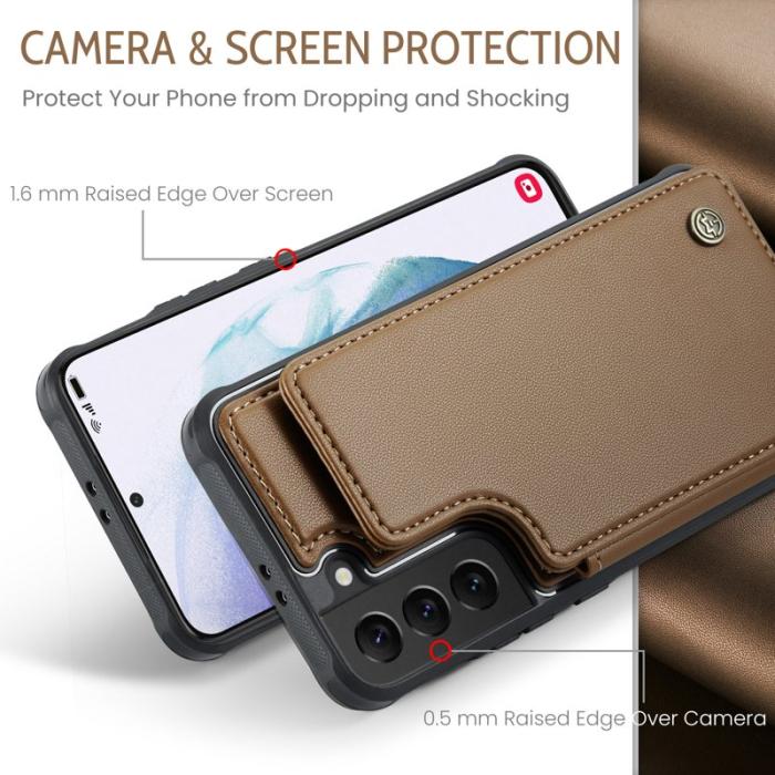 Caseme - CASEME C22 Fodral för Samsung Galaxy S21 5G/4G - Brun